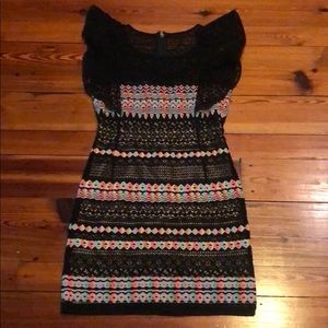 BCBG Colorful Lace Dress